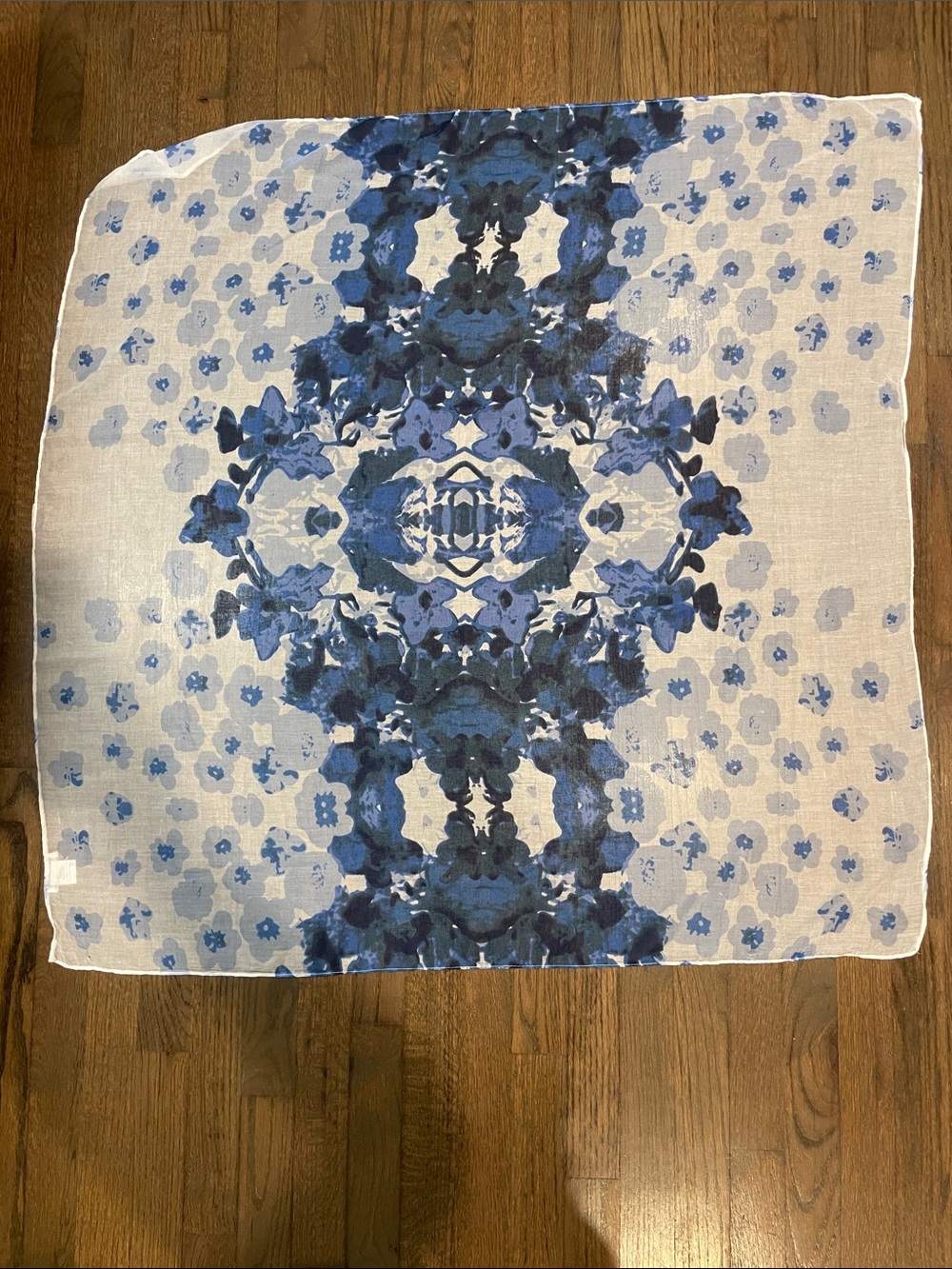 Charming Charlie Blue and Yellow Floral Scarf
